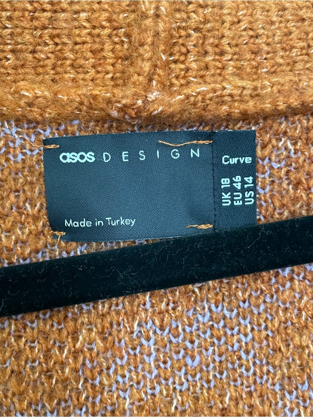 ASOS Burnt Orange and Lavender Geometric Cardigan - Picture 3 of 3